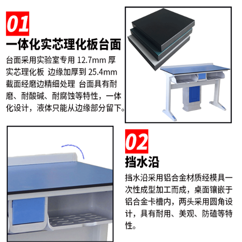 业飞QY-266学生化学教室实验室工作台高清大图