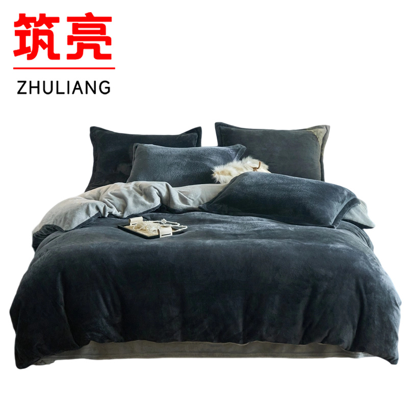 筑亮 牛奶绒三件套 A24 套高清大图