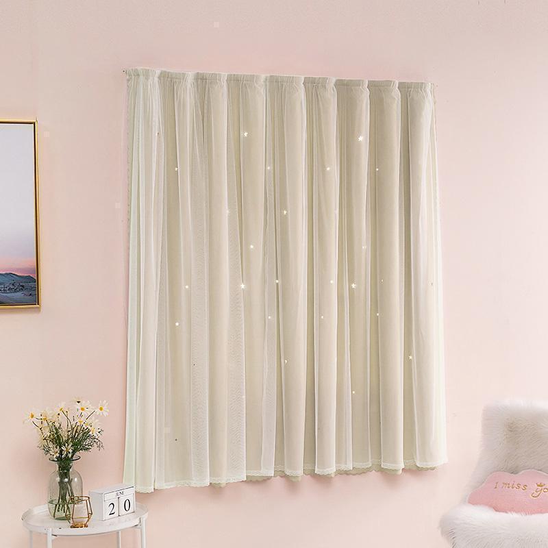 家柏饰(corated)窗帘款免打孔安装魔术贴粘贴式遮阳卧室飘窗出租屋