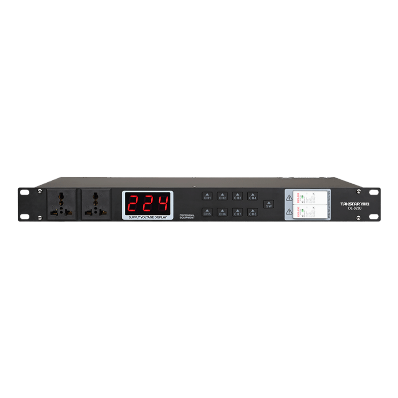 得胜TAKSTAR DL-82BJ电源时序器音响设备时序电源8路防雷电源时序控制器高清大图