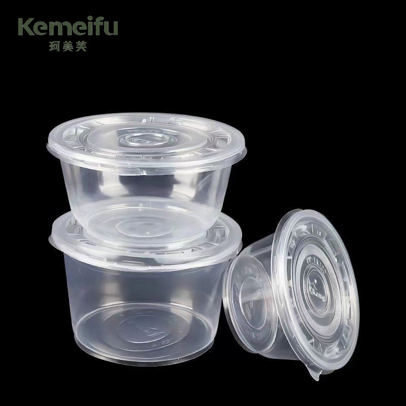 珂美芙 加厚一次性圆碗带盖 1000型 个高清大图