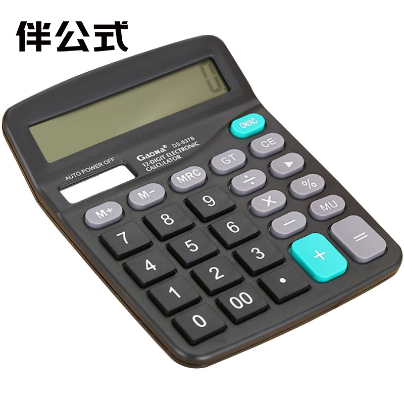 伴公式B1262 12位数字显示计算器黑色