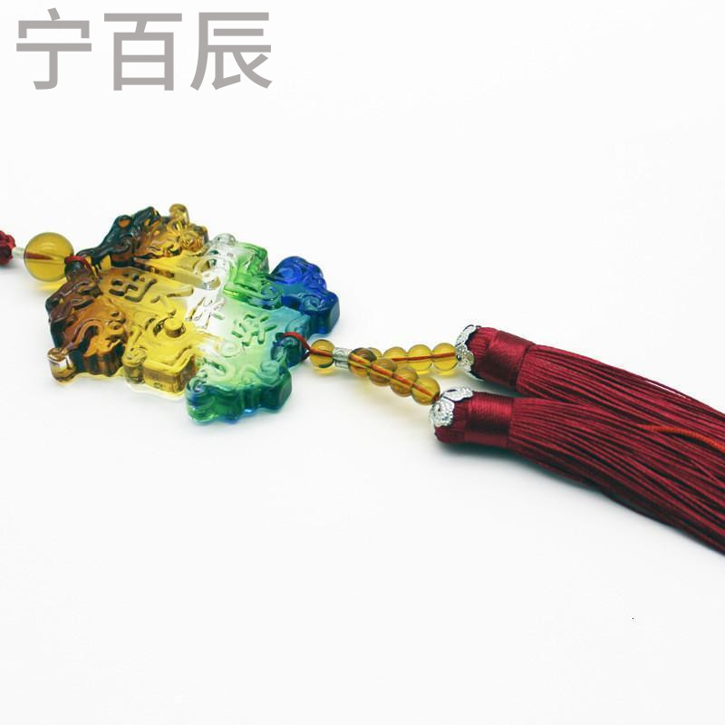 宁百辰厂家直销 汽车挂件水晶挂件车饰品 出入平安 高档汽车礼品批