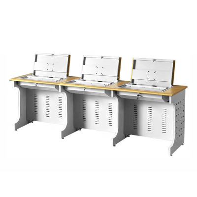 翻转电脑桌职教培训桌三人位/张