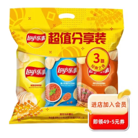 乐事（Lay's）薯片超值分享装210g 零食大礼包 礼物