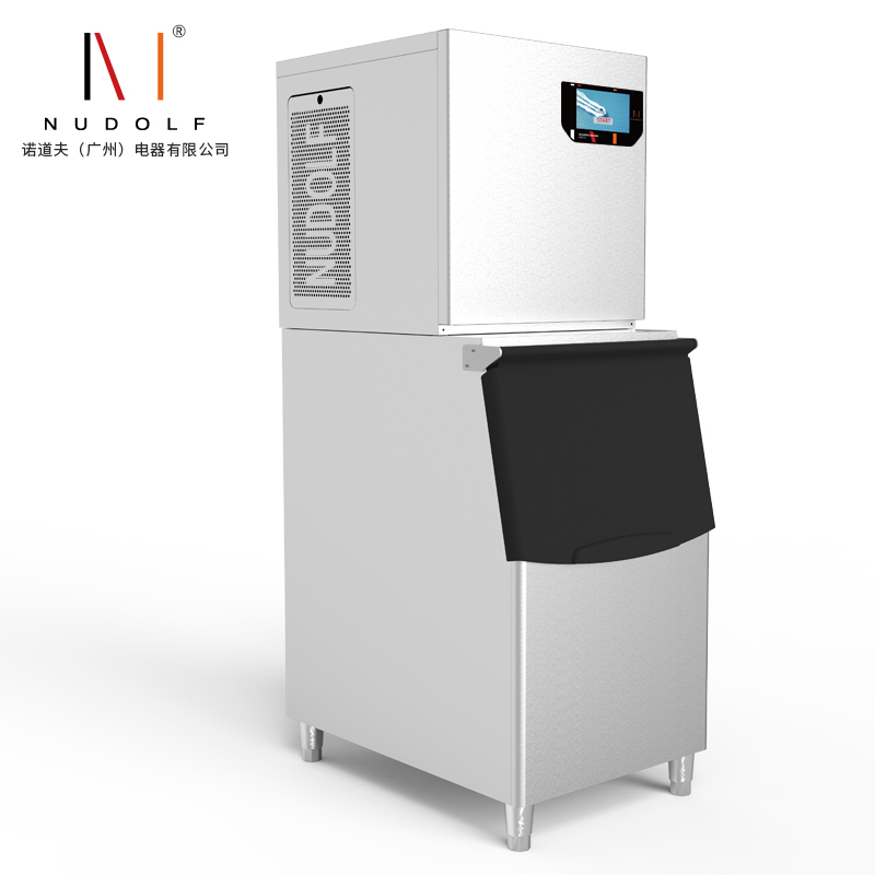 诺道夫Nudolf 300KG商用月牙型制冰机滤水式冰块机供冰机酒吧KTV奶茶店全自动商用制冰机NDF-ICE300E