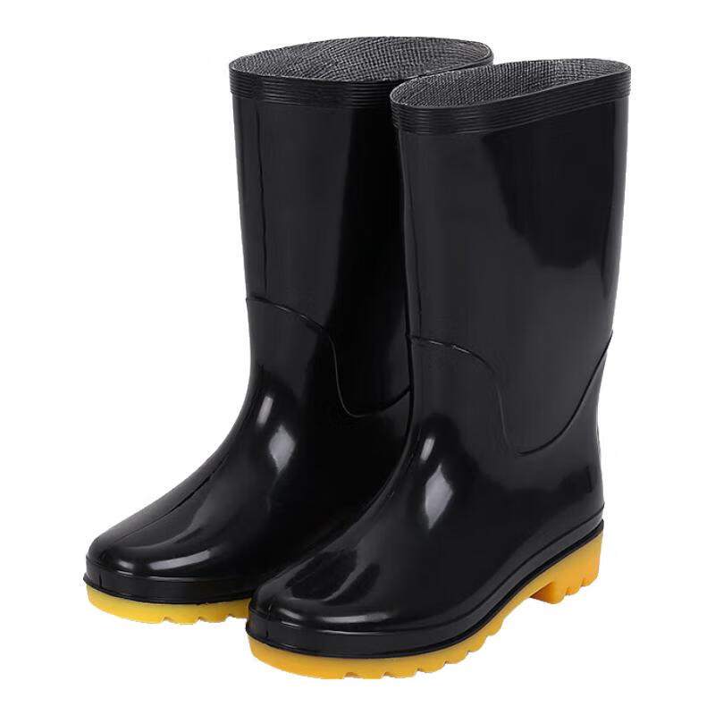 眷忆城JYC332 中筒雨鞋 高28cm 黑色(计价单位:双) 均码高清大图