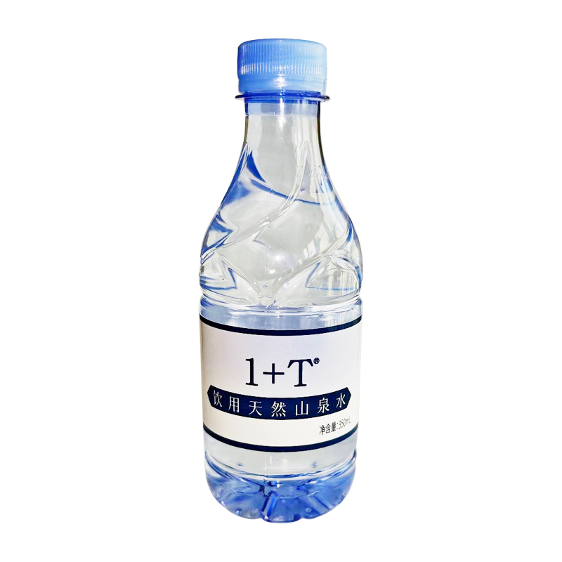 1+T 饮用天然山泉水 350ml*24瓶/箱高清大图