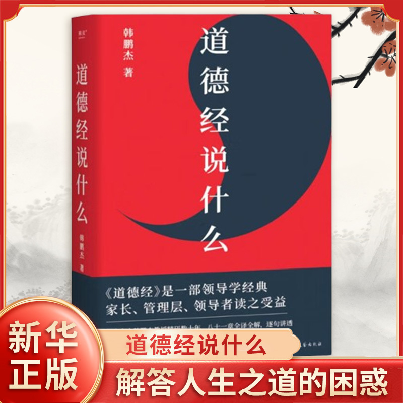 道德经说什么 [正版]道德经说什么 韩鹏杰 著 王弼注解本 老子道德经 解答人生之道的困惑 道德经原著白话全解道家哲学书