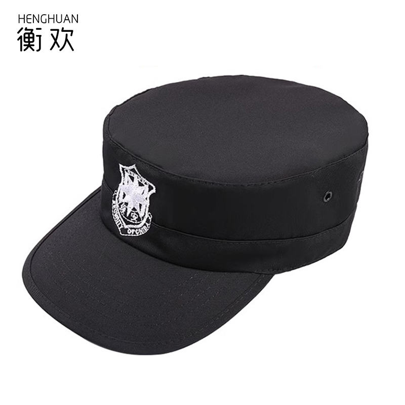 衡欢(HENGHUAN)黑色作训保安帽子 RZ-MZ04/顶高清大图