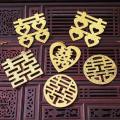 结婚用品手抛喜字贴金色混装款2包HQ