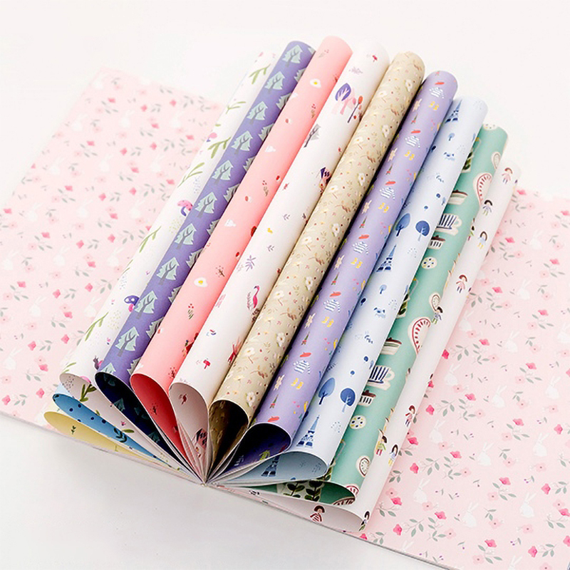 24张包书皮防水书本包书膜小清新学生diy手工礼物包装纸白色款