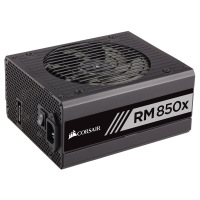 美商海盗船RM850X额定850W ATX电源台式机电源80PLUS金牌全模组电源低载风扇停转十年质保组装机电源电脑电源