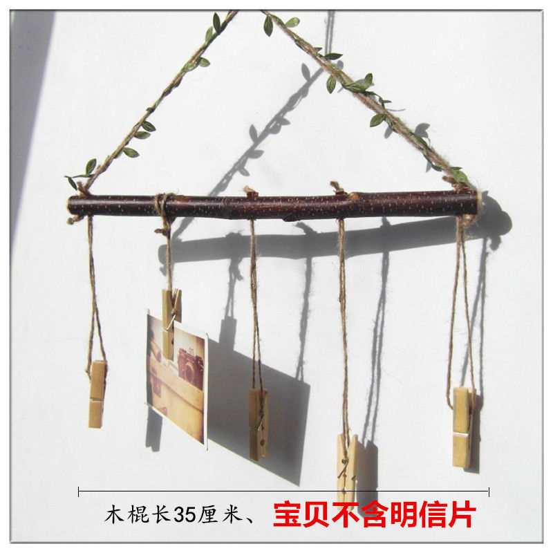 创意挂饰6号 干树枝挂饰幼儿园环创饰品手工制作壁挂墙壁装饰壁挂麻绳仿真花
