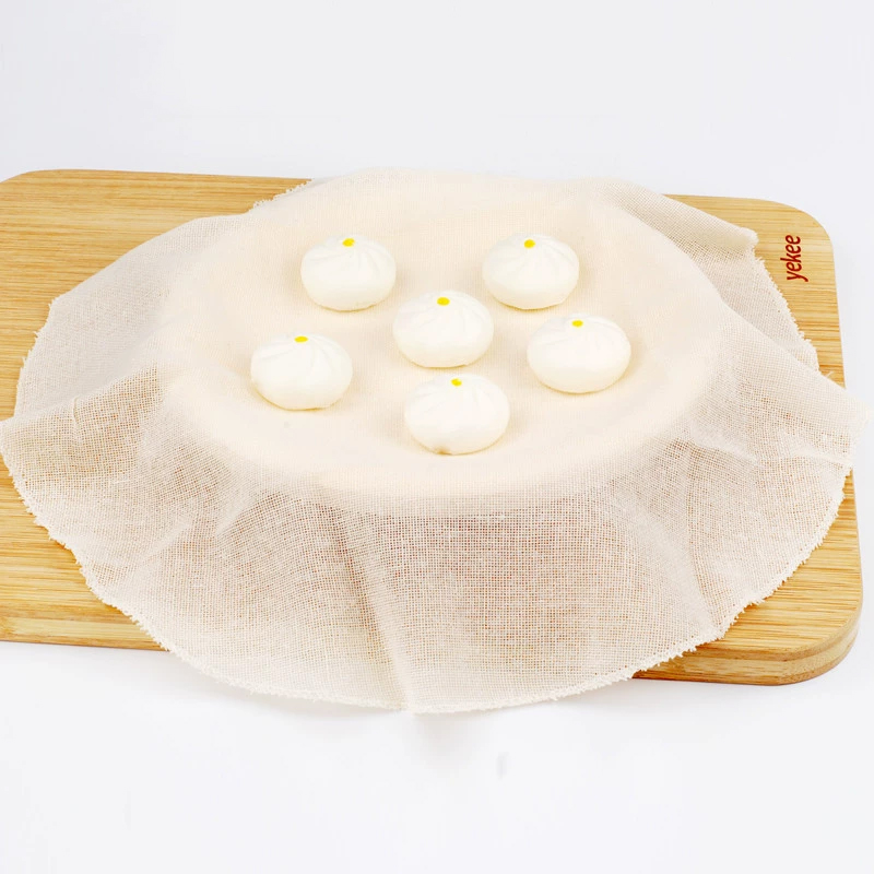 宜洁 纯棉纱蒸笼布加厚笼屉布包子馒头饺子垫不粘黏 32cm*32m 2片高清大图
