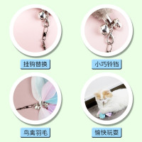 逗猫棒1.8米超长可伸缩杆羽毛钓鱼竿猫玩具带铃铛耐咬宠物用品