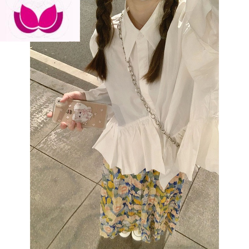 七斓春季2023新款女装小香风套装盐系穿搭御姐高级感碎花半身裙套高清大图