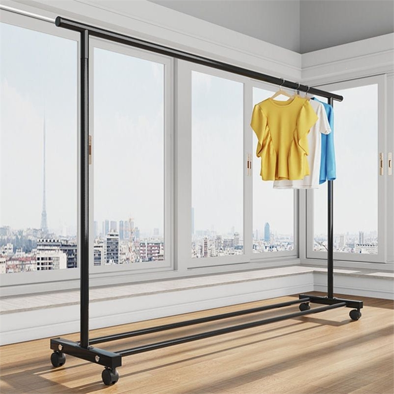 纳丽雅naliya简易晾衣架落地卧室折叠家用晾衣服架子单杆式室内阳台凉