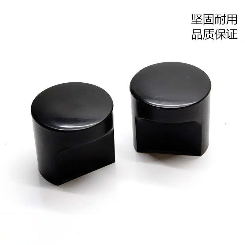思唯美(sweet made) 卫生间隔断黑色塑料尼龙ABS门把手公共洗手间门板 拉手1付 送螺丝*5个