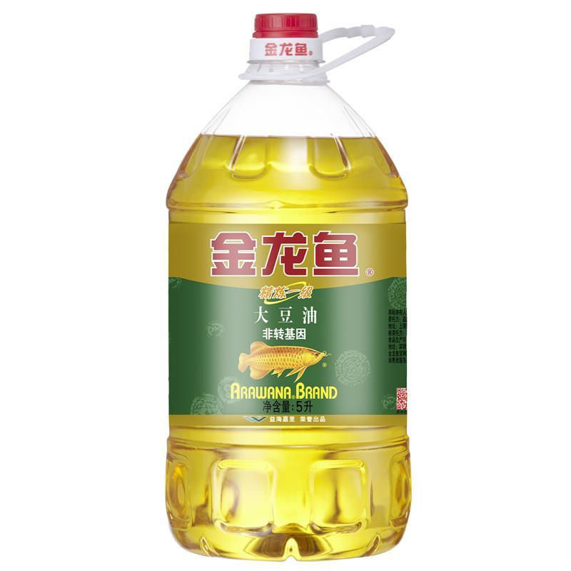 金龙鱼 食用油 CB-U05非转基因 精炼一级大豆油5L