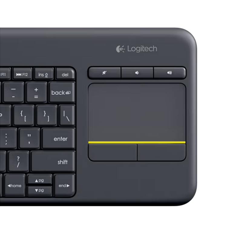 罗技(Logitech) K400 Plus 键盘 无线键盘 办公键盘 带触摸板 黑色 带无线2.4G接收器高清大图