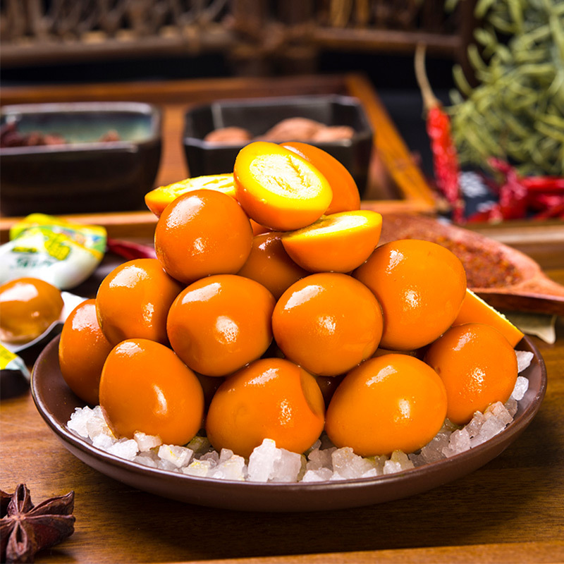 [第三件0元]比比赞鹌鹑蛋[盐焗味]120g(卤蛋小包装盐焗去皮皮蛋散装熟零食休闲零食怀旧小零食)