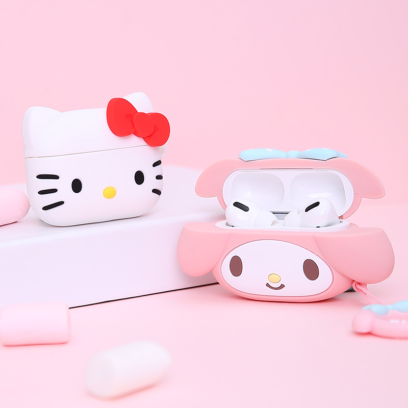 airpodspro保护套三代hellokitty可爱硅胶软壳airpods美乐蒂耳机套粉色苹果无线耳机套创意