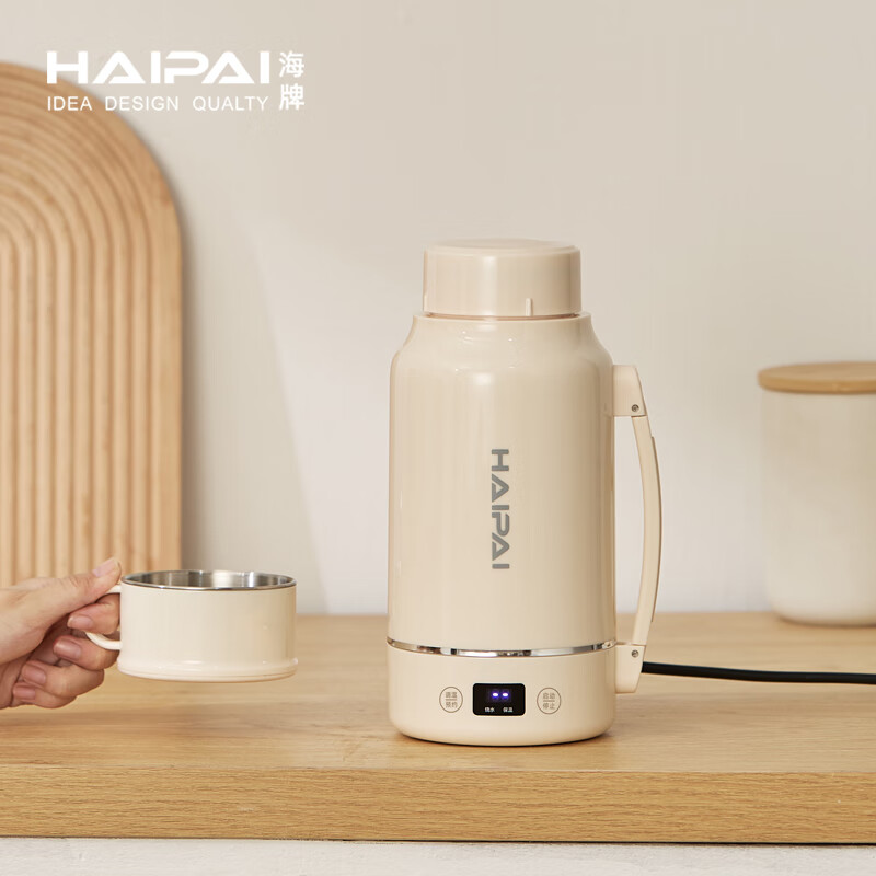 海牌(HAIPAI)液体加热器 (电热水杯)HP-SH10白色1000ml容量畅饮烧水饮水二合一高清大图