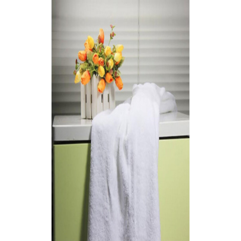 安巢家居(ANCHOW)五星级酒店浴巾纯棉加大加厚成人浴巾柔软吸水速干男女情侣学生浴巾AW10301白色高清大图