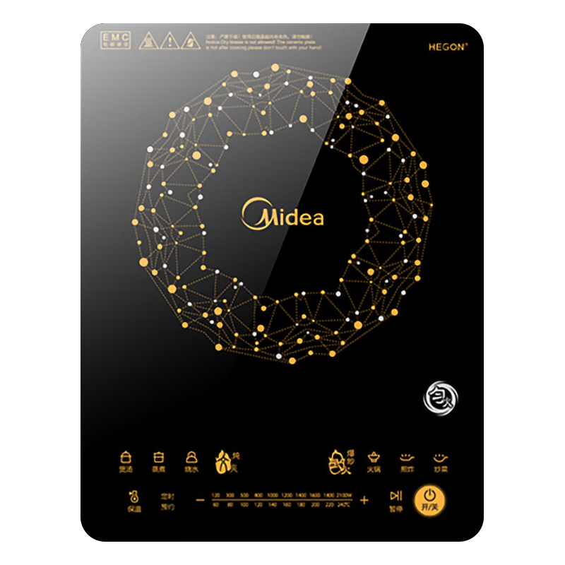 美的(MIDEA)C21WT2118 电磁炉 多功能炒菜锅一体全套智能匀火触摸式防水大功率