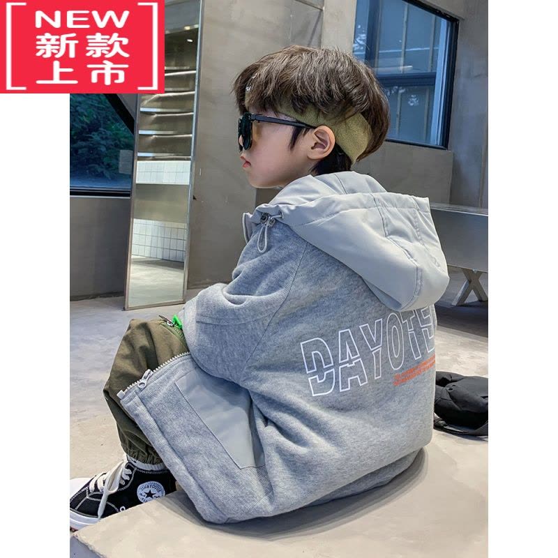 可莉允男童冬季轻薄羽绒棉服2022新款儿童洋气外套秋冬季夹棉加厚帅气潮图片