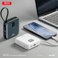 XO-PR235 22.5W全兼容 多口快充数显充电宝 (自带iP、TYPE-C线)10000mAh
