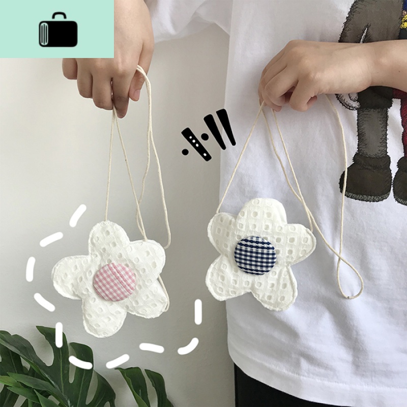 ins可爱泫雅小花包学生童趣迷你花朵零钱包网红小花花斜挎包女包NEW LAKE