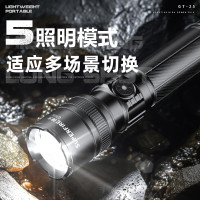 神火GT25强光手电筒变焦超亮远射长续航野户外充电家用便携应急照明