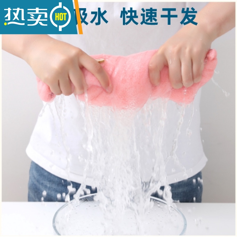 敬平儿童干发帽卡通刺绣可爱强吸水洗头包头速干毛巾帽子宝宝浴帽新款 成人花朵干发帽浅黄色 (单条)高清大图