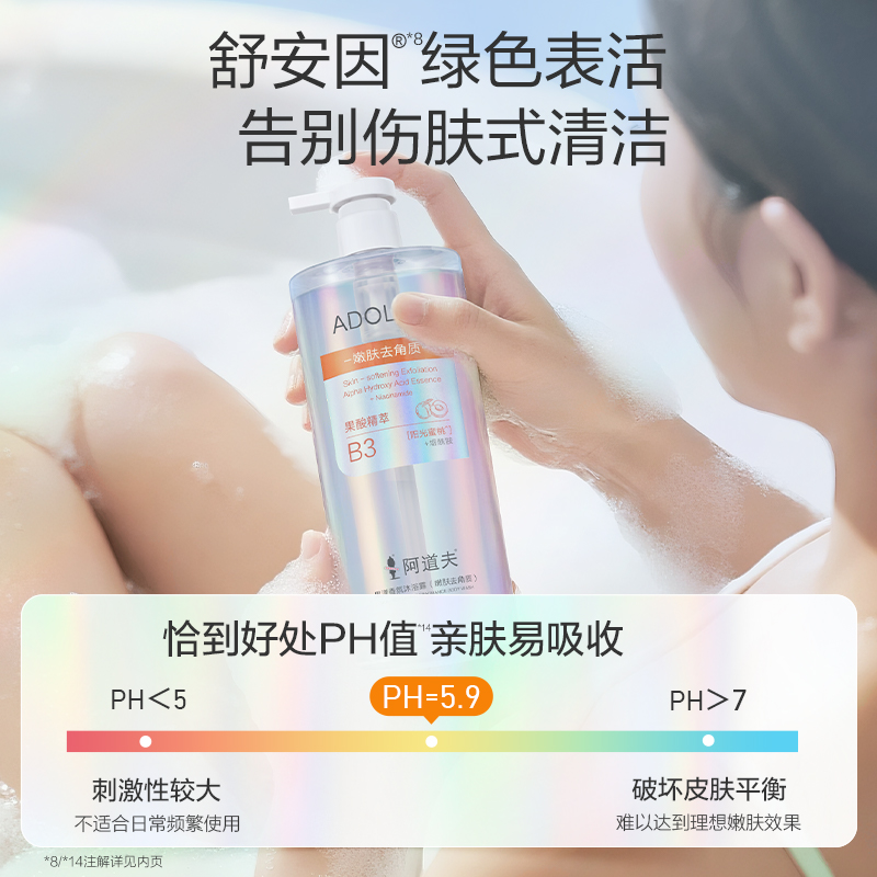 阿道夫果漾香氛沐浴露(嫩肤去角质)400ml高清大图