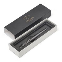 派克PARKER 签字笔 Jotter乔特系列牛津灰细纹凝胶水笔 中性笔 学生办公通用日常书写原子笔0.55mm黑笔芯