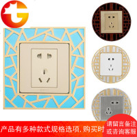 中式开关贴墙贴保护套简约现代客厅墙壁插座装饰 灯开关保护套