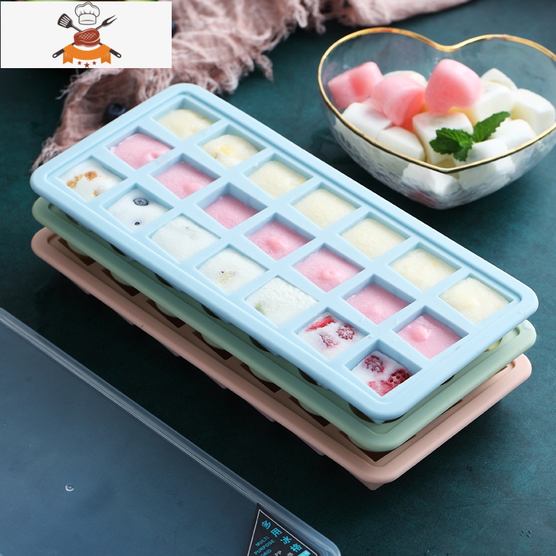 食品级硅胶冰块冰格模具冻雪糕冰淇淋网红心形冰棒家用制冰器冰棍 敬平 粉色心形21格(奶嘴级硅胶+pp食品级)高清大图