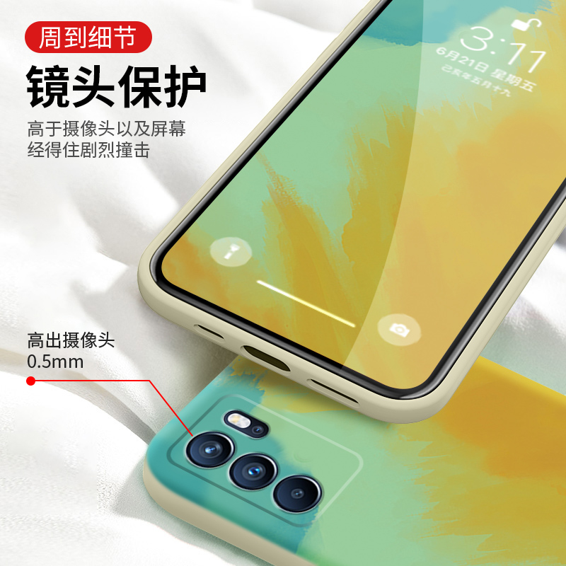 可波 OPPOReno6手机壳新款Reno6pro/pro+保护套硅胶5G个性创意镜头全包防摔软壳男女网红壳