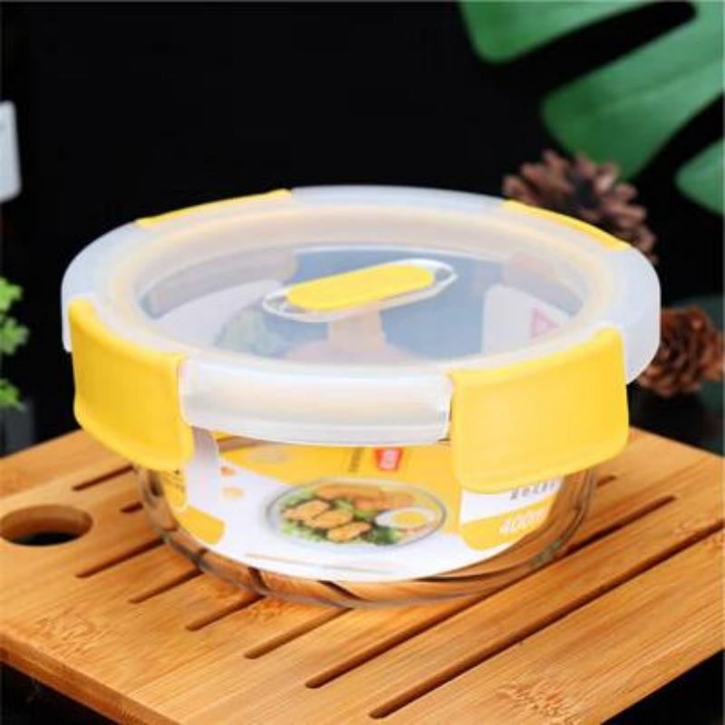 禧天龙(Citylong) H-8487玻璃保鲜盒(黄)可微波炉加热学生上班族带饭保温鲜盒400ml高清大图