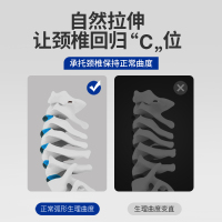雪天鹅(xuetiane)颈椎枕头圆柱牵引泰国乳胶枕护颈专用水滴睡眠颈椎枕脊椎圆枕修复