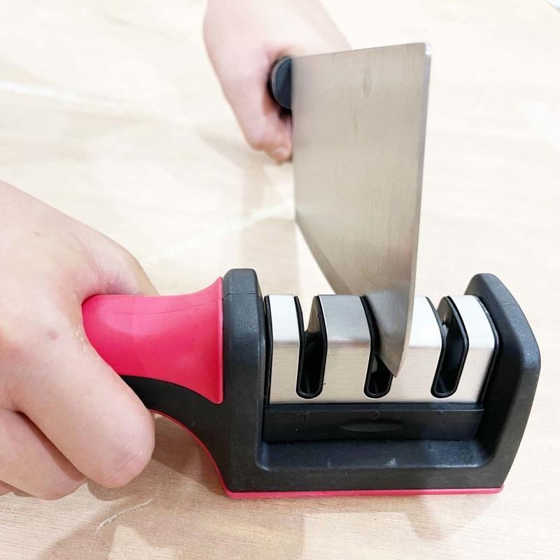 磨刀神器磨刀器多功能家用磨刀器新款磨刀神器家用菜刀磨刀器 aa 红色