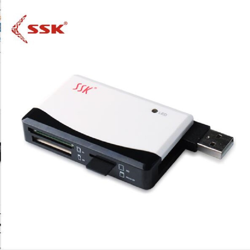飚王(SSK)SCRM010奔腾多功能合一读卡器 支持SD/MS/XD/TF/M2手机卡相机卡