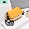 (送挂件)小方包女2020新款韩版单肩包ins包包少女百搭斜挎包女NEWLAKE 高品质柠檬黄