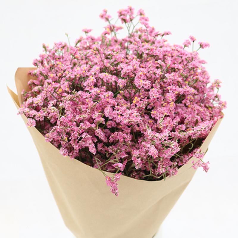 干花花束满天星家居客厅摆设小清新勿忘我永生花装饰干花包水晶草粉色