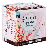 恩芝(Eunjee) 纯棉迷你 干爽透气 轻盈无感 18片 180mm韩国原装进口卫生巾