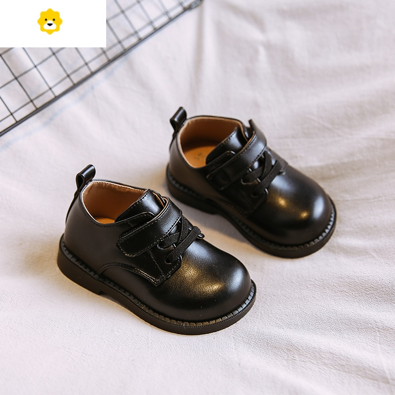 喻娄宝宝鞋子春秋款女宝学步鞋婴儿软底小皮鞋男童黑色皮鞋英伦风单鞋