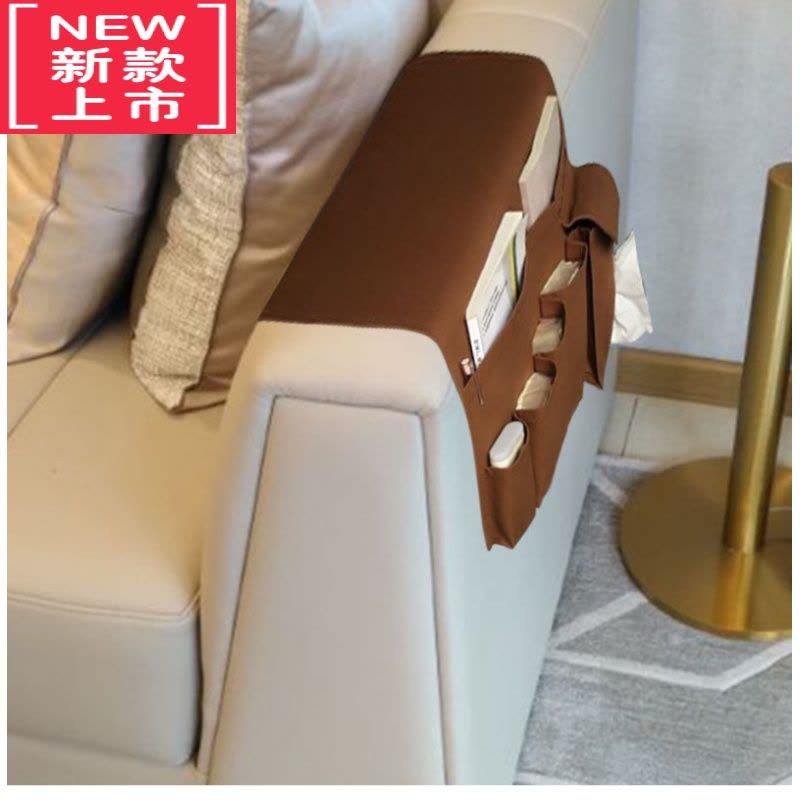 可莉允沙发扶手遥控器收纳袋床边挂袋整理桌椅边手机棉布多功能置物袋图片