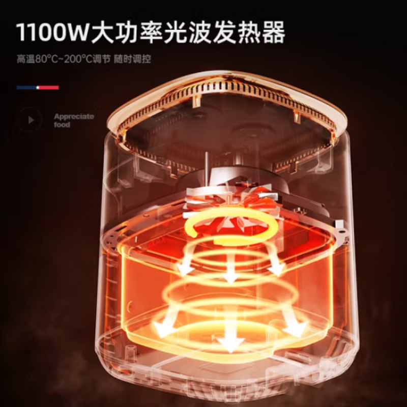 迈卡罗(Macaiiroos) 可视空气炸锅 MC-KL476 5L高清大图